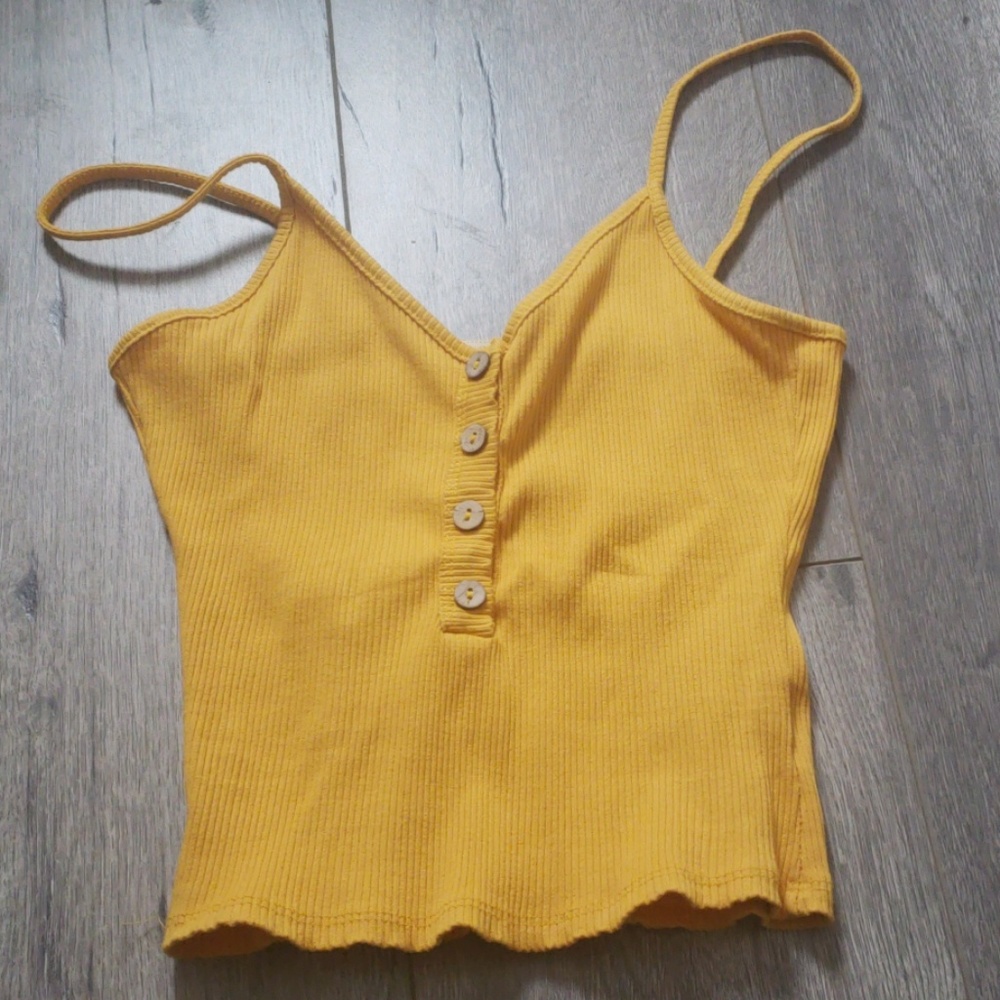 Yellow crop top